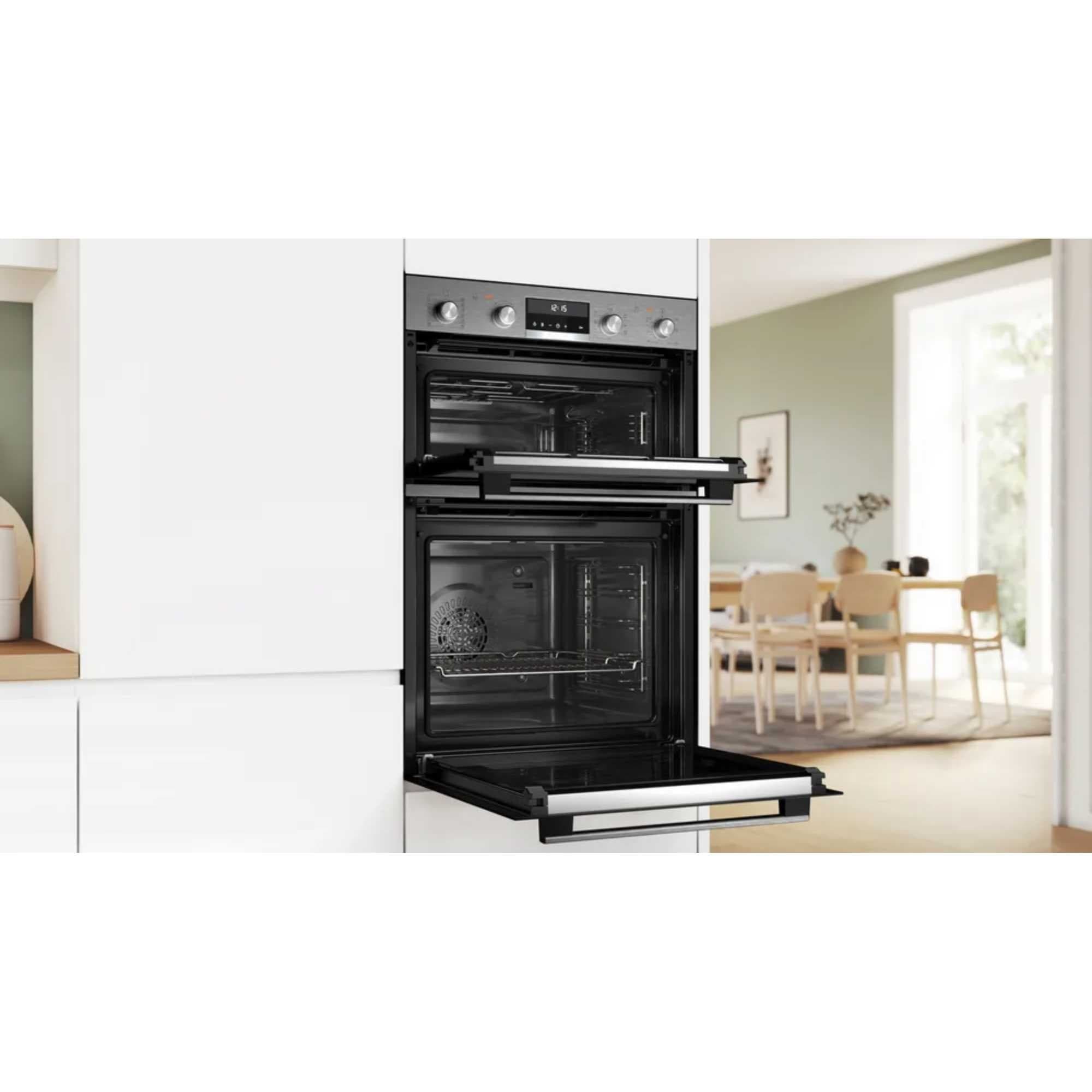 Bosch MBA578BS7B Series 6 Brushed Steel Built In Double Oven - image 2