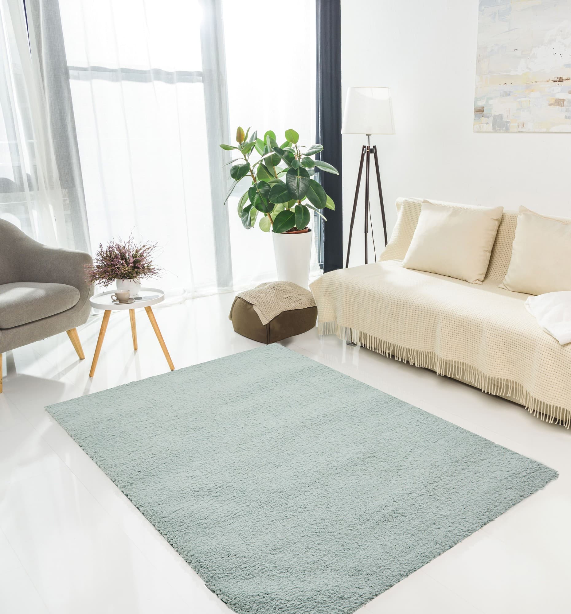 DS Living Cloud Luxe Plain Blue Rug 150 x 210cm - image 2