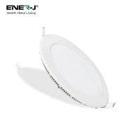 Round, white LED mini panel light with a smooth surface, 120mm diameter, designed for recessed installation, featuring a CE driver and 4000K color temperature.