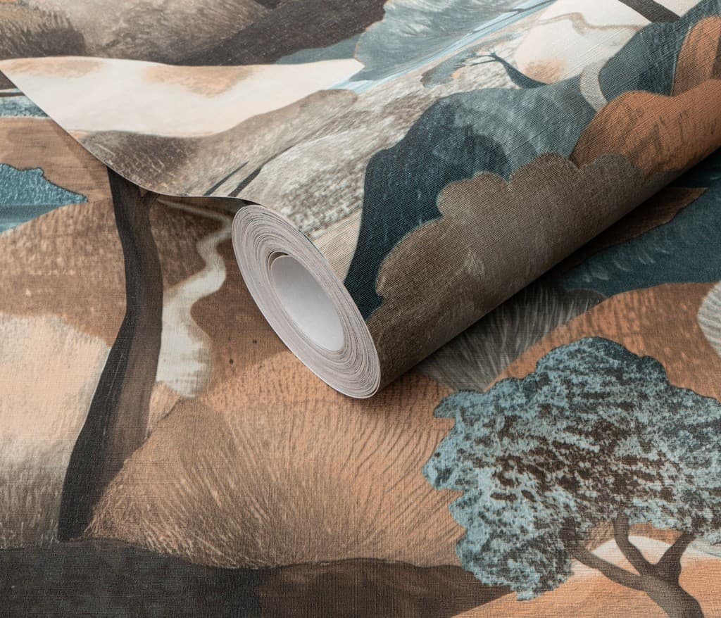 Erismann Tree Landscape Brown Vinyl Wallpaper - image 4
