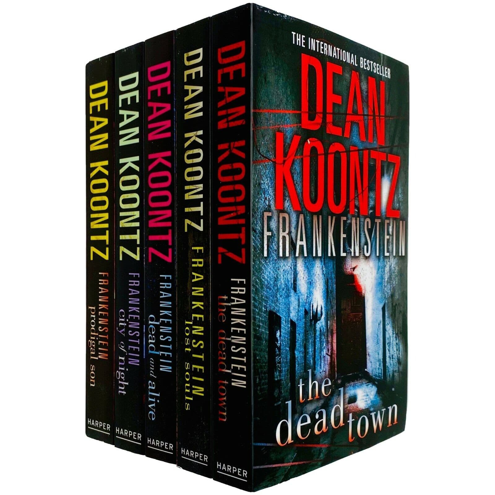 Frankenstein Series 5 Book Set By Dean Koontz Prodigal Son City Of Night Dead And Alive Lost Souls The Dead Town - image 2