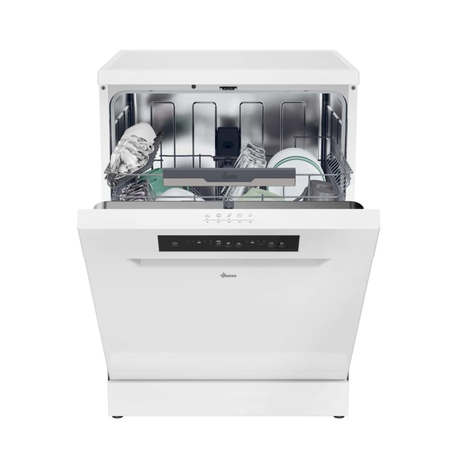 Hoover H-Dish 300 HFP4C7E0W 14 Place Full Size Freestanding White DIshwasher - image 2