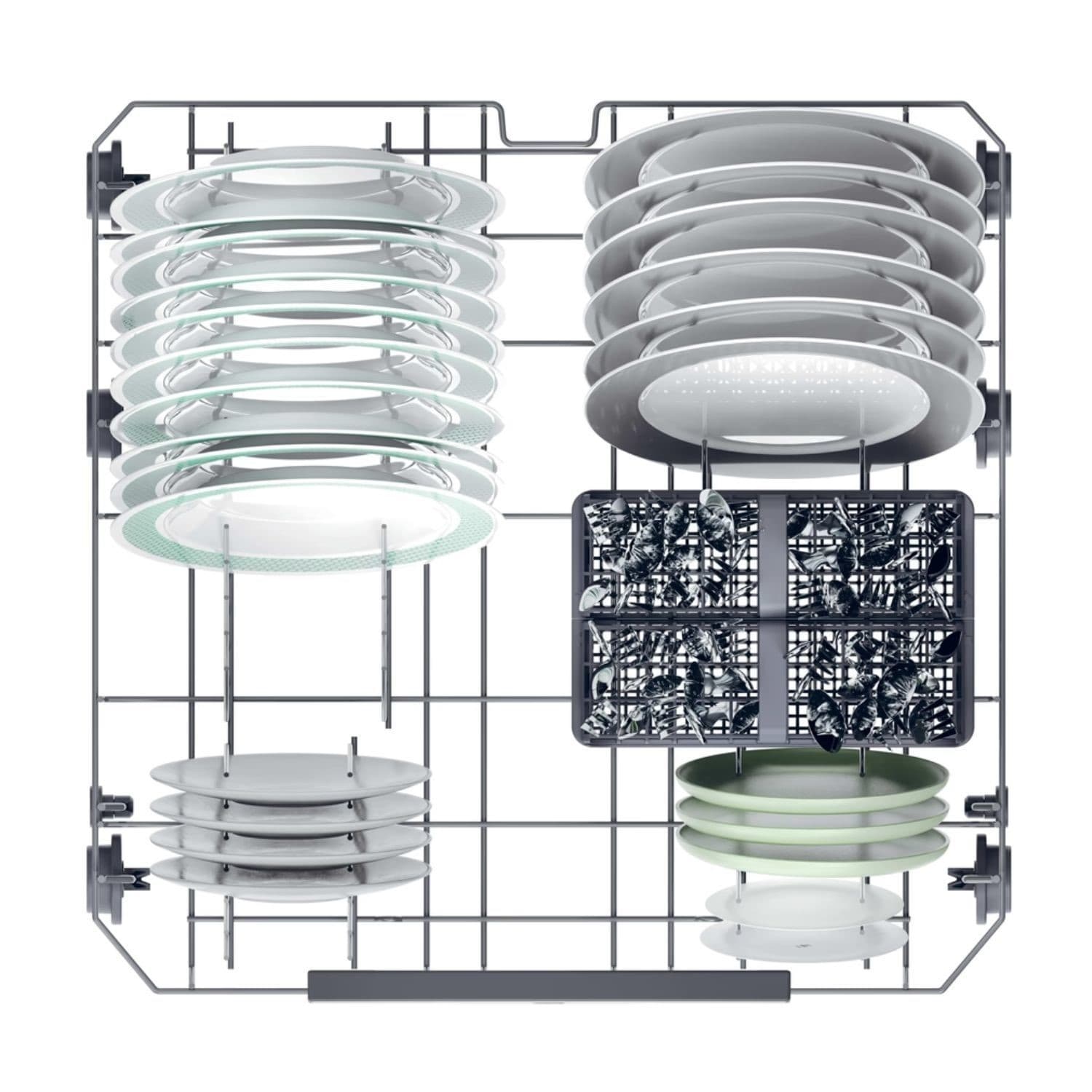 Hoover H-Dish 300 HFP4C7E0W 14 Place Full Size Freestanding White DIshwasher - image 3