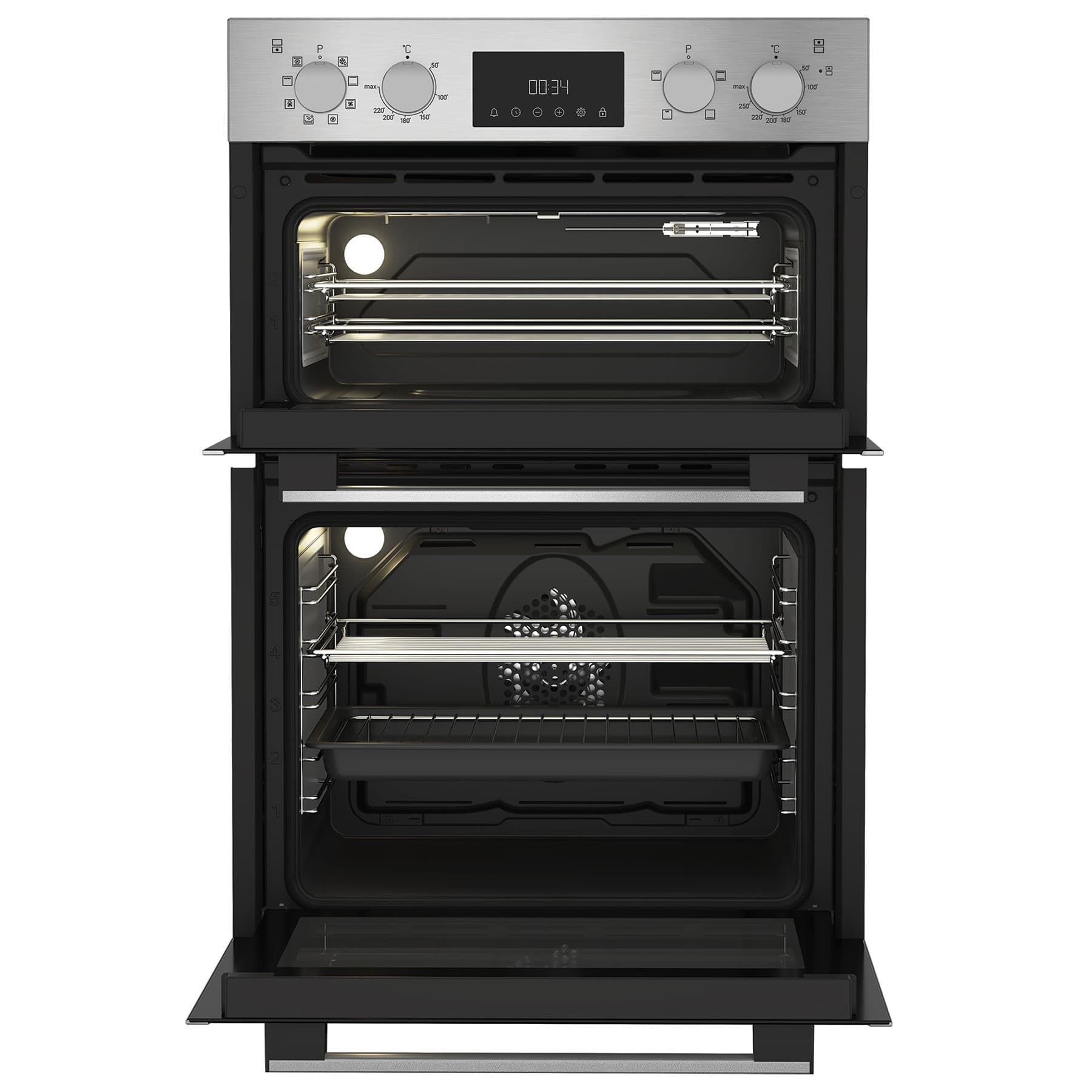 Hotpoint DIH82DIX Stainless Steel Built In Electric Multifunction Double Oven - image 2