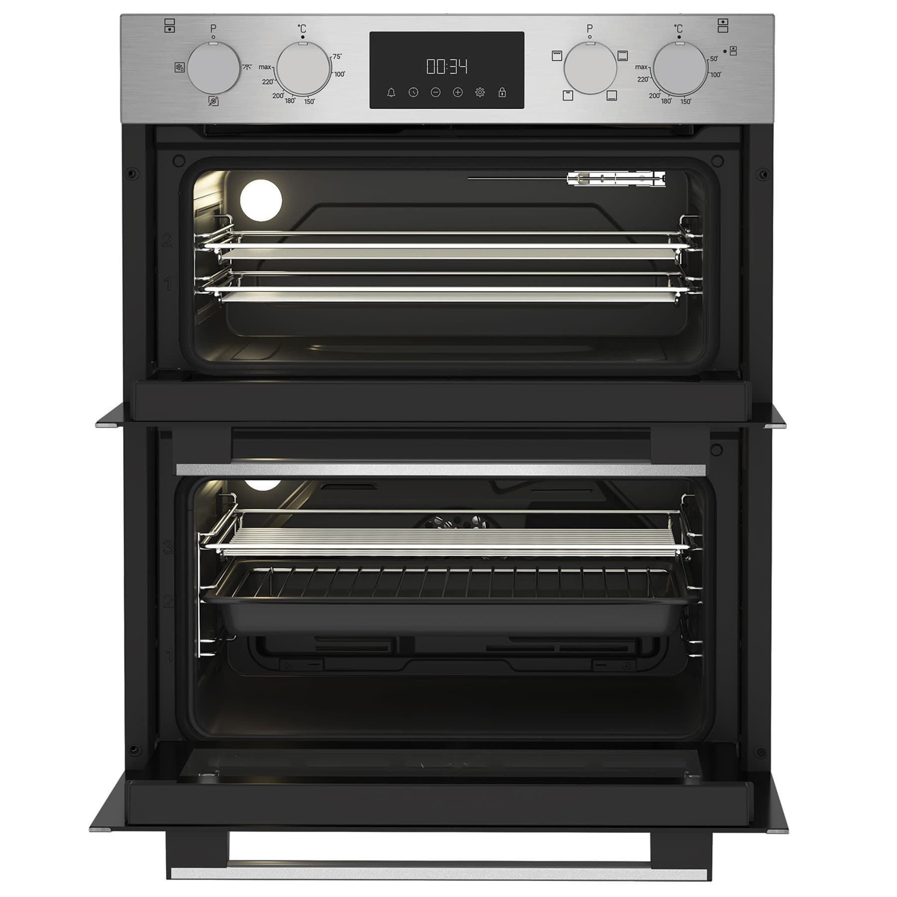 Hotpoint DUH10DIX Stainless Steel Built Under Electric Fan Double Oven - image 2