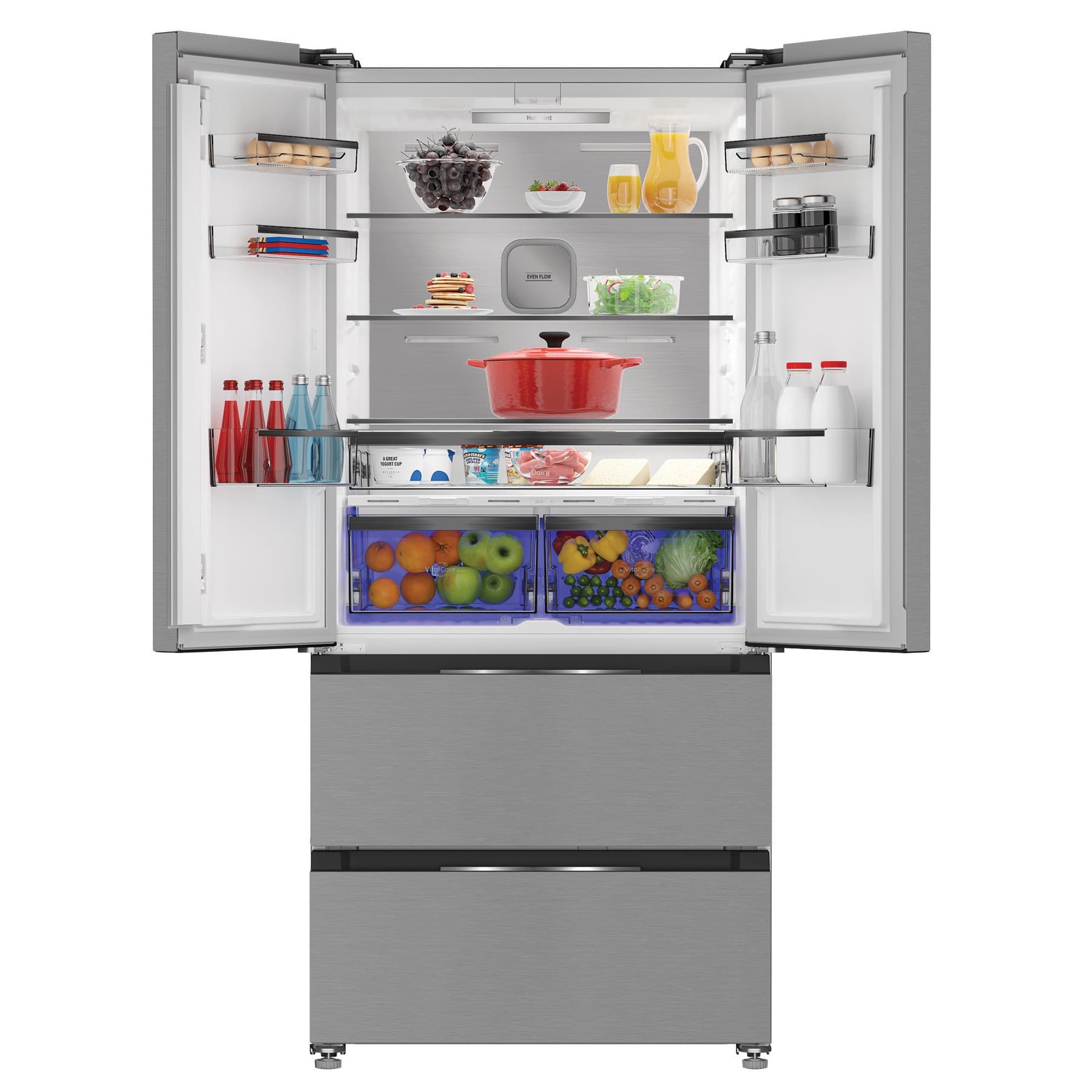 Hotpoint HPG26513XBR4 Inox 83cm Dual No Frost French Door American Fridge Freezer - image 3