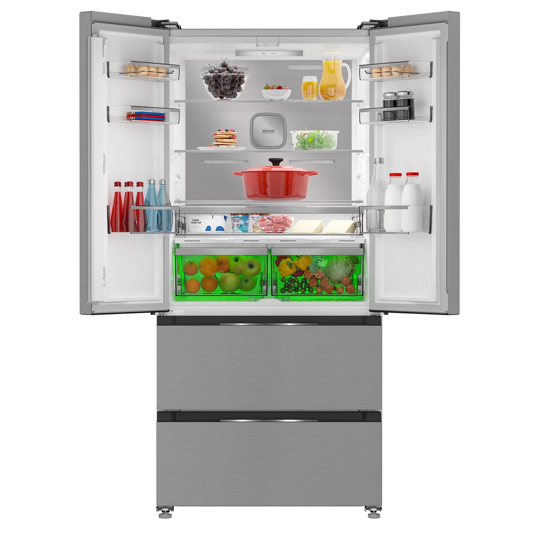 Hotpoint HPG26513XBR4 Inox 83cm Dual No Frost French Door American Fridge Freezer - image 5