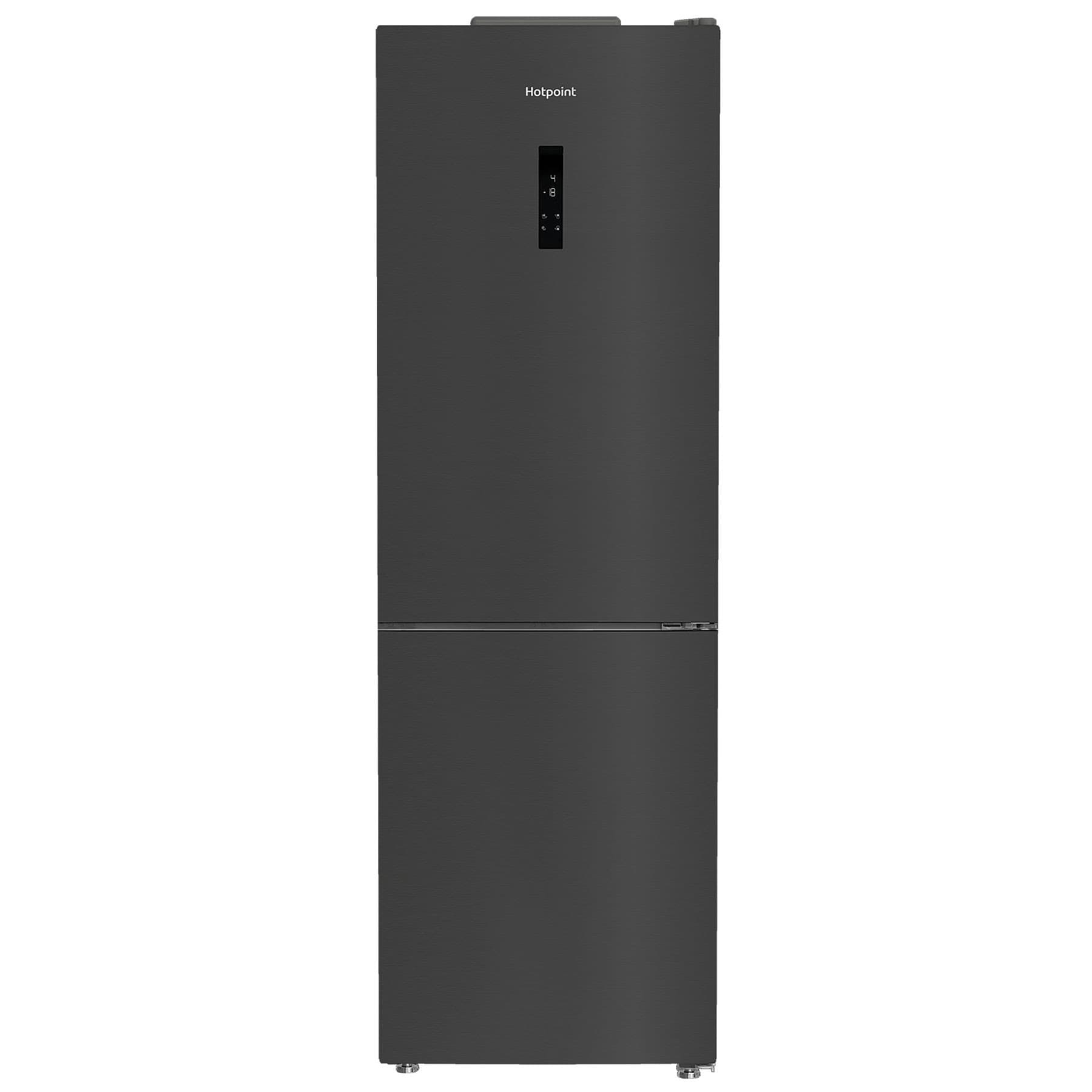 Dark silver freestanding fridge freezer with a 316-litre capacity, featuring a sleek design, digital display panel, and a 60/40 split configuration.