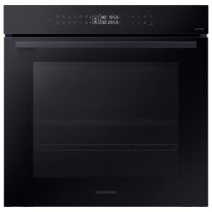 Sleek black Samsung Business Bespoke Single Oven with a 76L capacity, featuring a modern touch control panel and a glass front for easy monitoring of cooking progress.