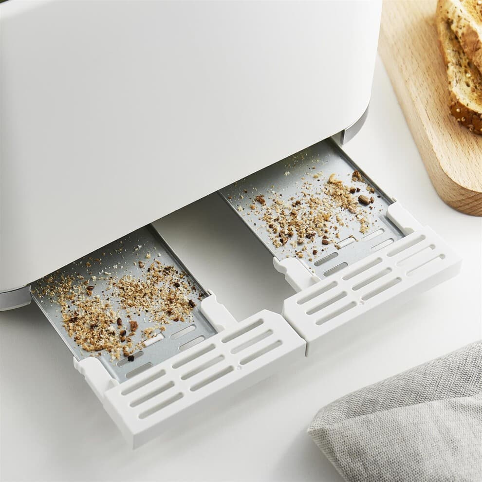 Swan Serenity EEJB271 White Matt Finish with Chrome Trim 4 Slice Toaster and Kettle Set 1.7L - image 4