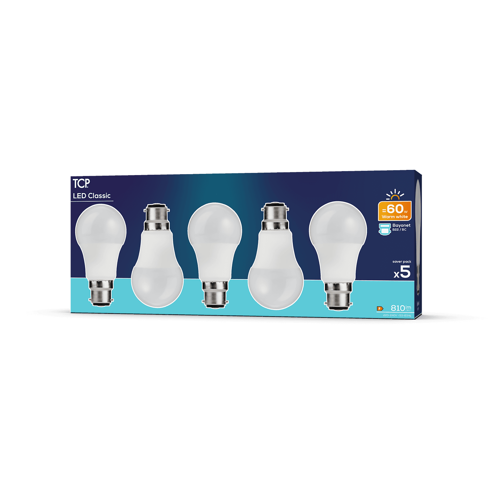 TCP LED Classic 810L B22 Bulbs - Warm White - image 2