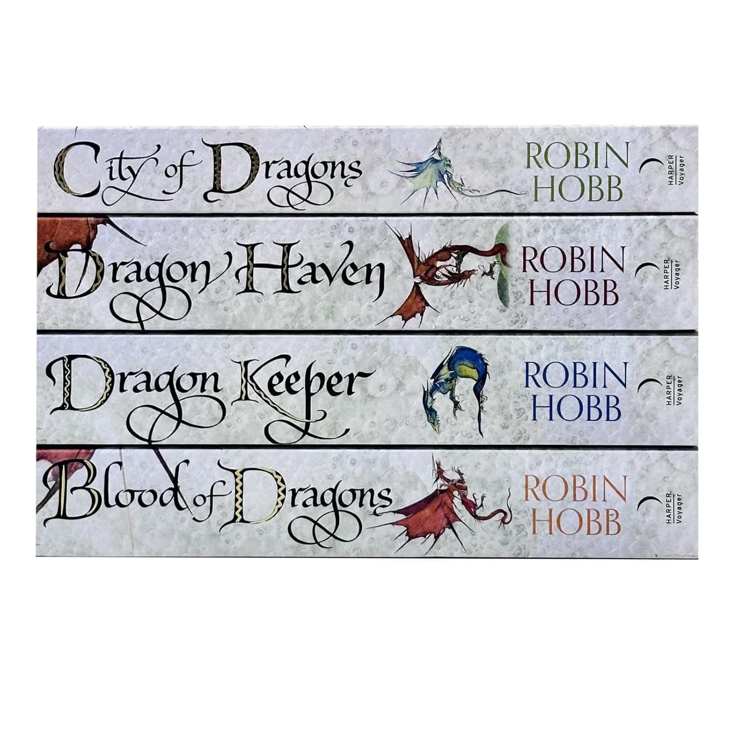 The Rain Wilds Chronicles 4 Book Set Robin Hobb Dragon Keeper Blood of Dragons Dragon Haven City of Dragons - image 3