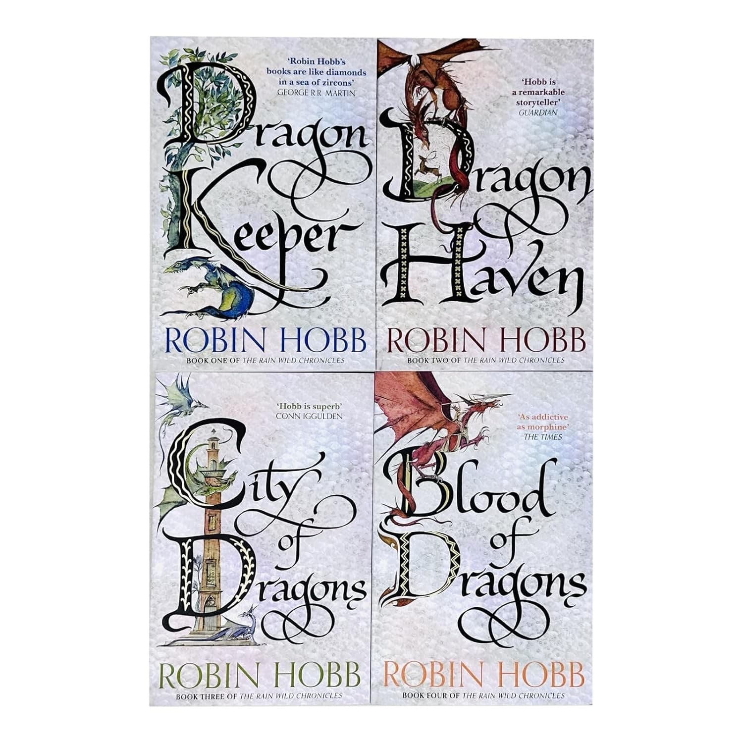 The Rain Wilds Chronicles 4 Book Set Robin Hobb Dragon Keeper Blood of Dragons Dragon Haven City of Dragons - image 5
