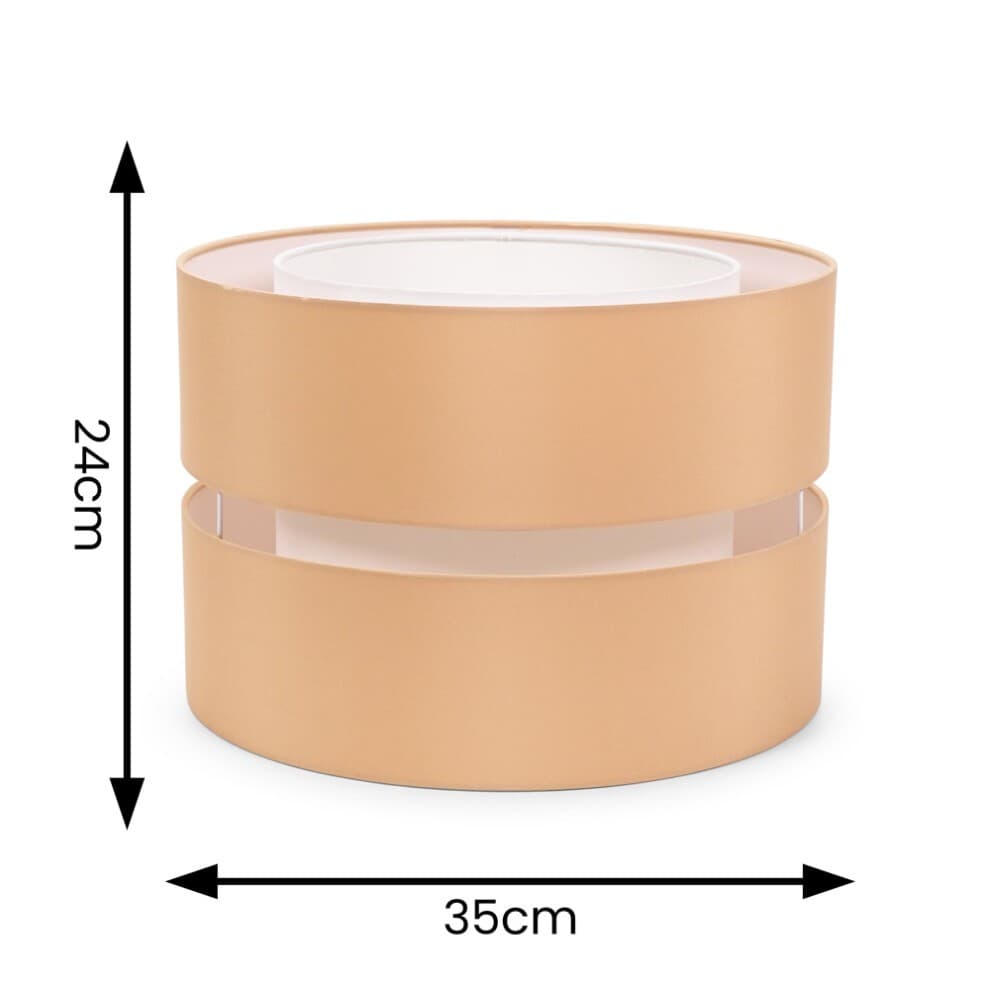 ValueLights Sophia 2 Tier Large Sand Ceiling Light Shade - image 5