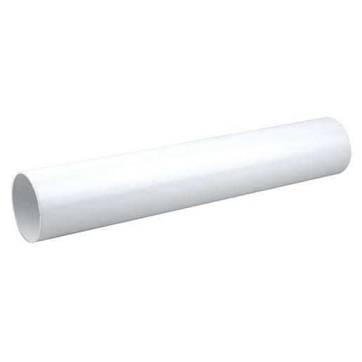 Plain-ended pipe in white, 110mm diameter and 0.6m length, made of durable plastic, featuring smooth, cylindrical design suitable for drainage applications.
