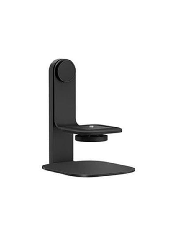 Black multi-angle stand for Xiaomi projector, featuring a sturdy base and an adjustable top shelf for optimal positioning.