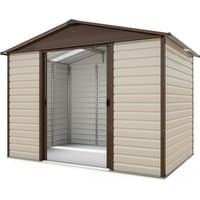 Yardmaster 10' x 6' Shiplap Metal Shed - Brown Finish - image 3