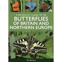 Green book cover titled "A Naturalist's Guide to the Butterflies of Britain & Northern Europe" with butterfly images.