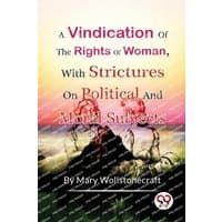 Book cover of "A Vindication of the Rights of Woman" with abstract art and gradient background.