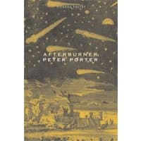 "Afterburner book by Peter Porter with a celestial-themed cover featuring comets and stars in a vintage illustration style"