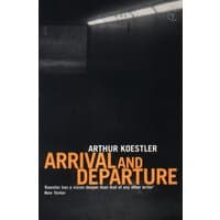 "Arrival And Departure" book by Vintage Publishing, dark cover with orange title and author's name in white.