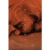 Orange book cover titled "Barbara" by Joni Murphy, featuring a close-up of a person resting.