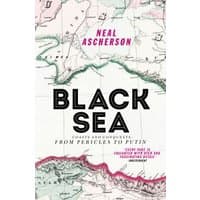 "Black Sea book by Neal Ascherson, cover with vintage map design and bold black title text"