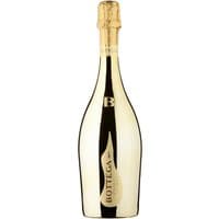 Gold Bottega Prosecco 75cl bottle with metallic finish and embossed logo on the front.