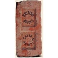Amberley Publishing's "British Bricks" book with a red brick cover featuring embossed text and weathered texture.