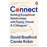 "Connect book by David Bradford and Carole Robin, beige cover with blue and orange text, Penguin logo at top right"