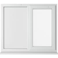 White Crystal double glazed uPVC window, right hung, 1190mm x 965mm, with clear glass and sleek frame design.