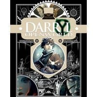 "Darryl Openworld" graphic novel with illustrated cover featuring a young adventurer and intricate steampunk designs.