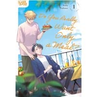 Manga "Do You Really Want Only a Meal?, Volume 1" with two characters on a balcony, one holding a plate of food.