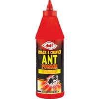 Red Doff Crack & Crevice Ant Powder 200g bottle with pointed cap and black label featuring ant graphic.