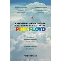 "Book 'Everything Under the Sun' by Mike Cormack, featuring clouds and rainbow text on cover."