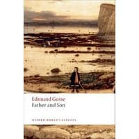 "Edmund Gosse's 'Father and Son' book, Oxford World's Classics edition, with coastal painting cover."
