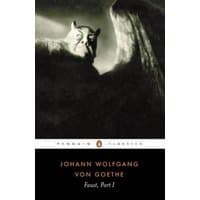 "Penguin Classics edition of 'Faust, Part 1' by Goethe, featuring a black and white cover with an owl and a dark figure."