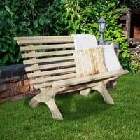 Forest Kuba Curved Wooden Garden Bench 3'11 x 2'5 (1.20m x 0.74m) - image 2