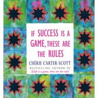 "If Success Is A Game, These Are The Rules" book with colorful star-patterned border and bold pink title text.