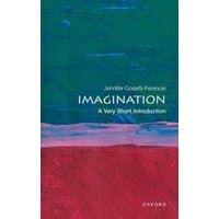 "Book titled 'Imagination' by Jennifer Gosetti-Ferencei, abstract cover with green, blue, and red brushstrokes."