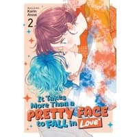 Manga "It Takes More Than a Pretty Face to Fall in Love Vol. 2" with illustrated cover of two characters facing each other.