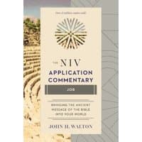 NIV Application Commentary book on Job by John H. Walton, beige cover with circular design and ancient ruins image.