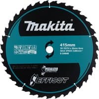 Makita Efficut T.c.t saw blade, 415mm diameter, 35 teeth, teal and black design with white text and logo.