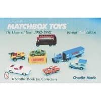 "Matchbox Toys book cover featuring various toy vehicles, including a fire truck, race car, and delivery truck."