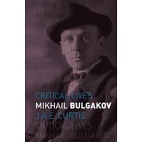 Book cover of "Mikhail Bulgakov" by Reaktion Books, featuring a sepia-toned portrait of a man in a hat and coat.