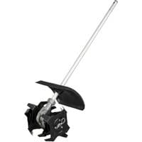 Milwaukee M18 FOPH-CA Fuel QUIK-LOK cultivator attachment with black tines and silver shaft.