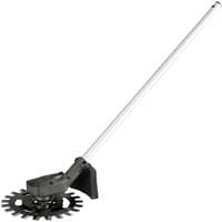 Milwaukee M18 FOPH-RA Fuel QUIK-LOK Reciprocator Attachment with a long silver shaft and black gear-like cutting head.