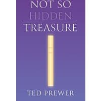 Purple book cover "Not So Hidden Treasure" by Ted Prewer, featuring a vertical gold line in the center.