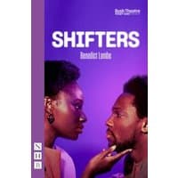 "Purple cover of 'Shifters' by Nick Hern Books, featuring two people facing each other closely."