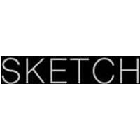 Black book cover with "SKETCH" in bold white uppercase letters, minimalist design.